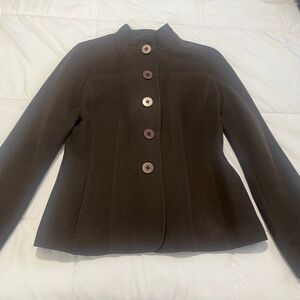 Ellen Tracy Brown Wool Coat Size 8